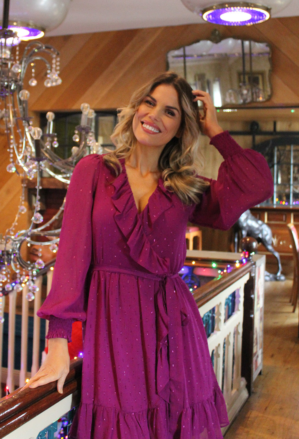 Glittered Ruffle Dress
