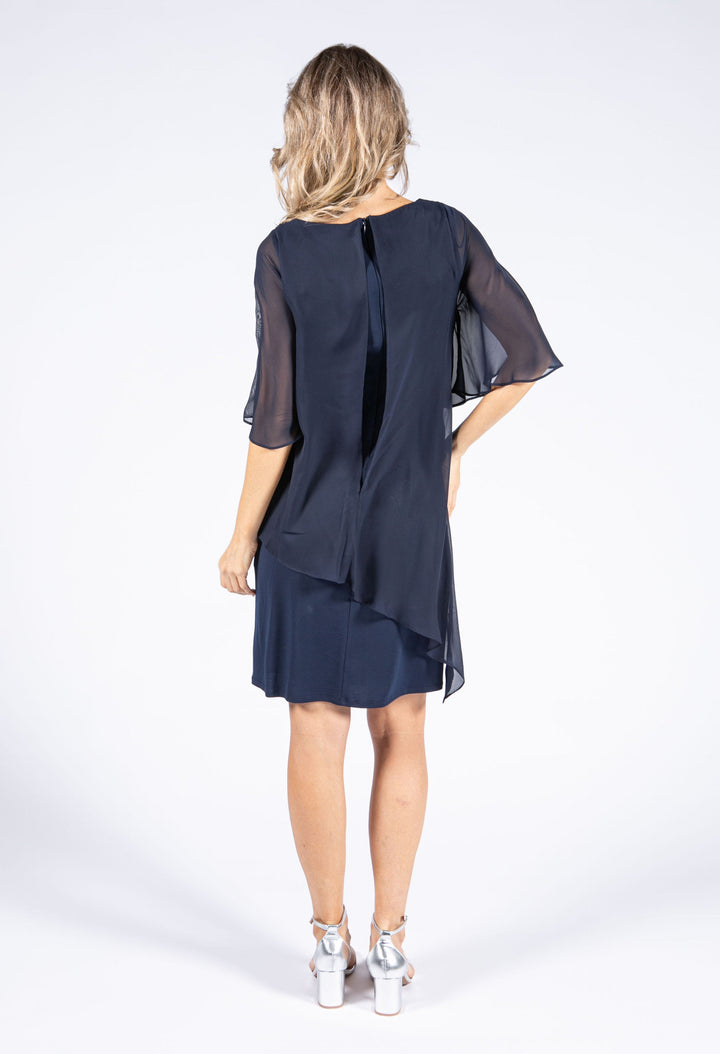 Tiered Angel Sleeve Dress