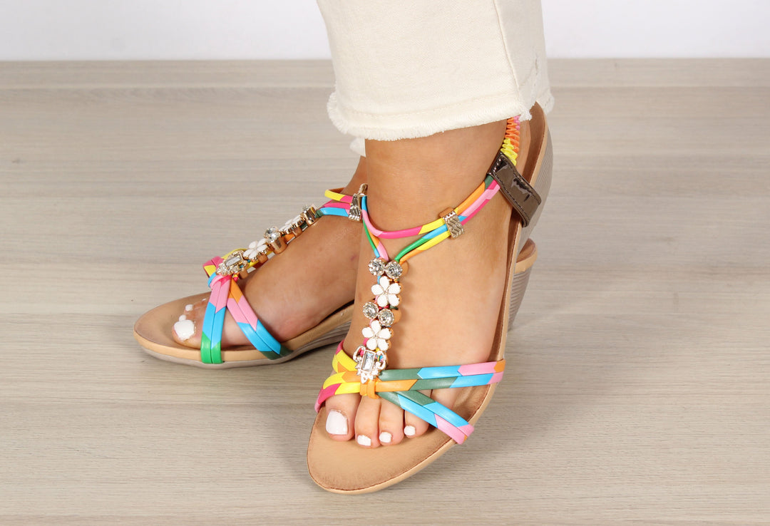 Diamond and Floral Wedge