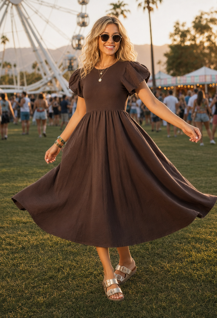 Puff Sleeve Summer Dress