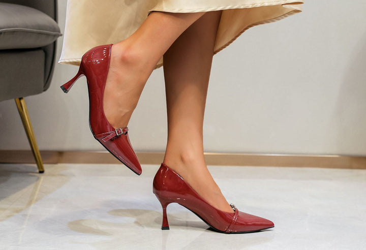 Single Strap Court Heel