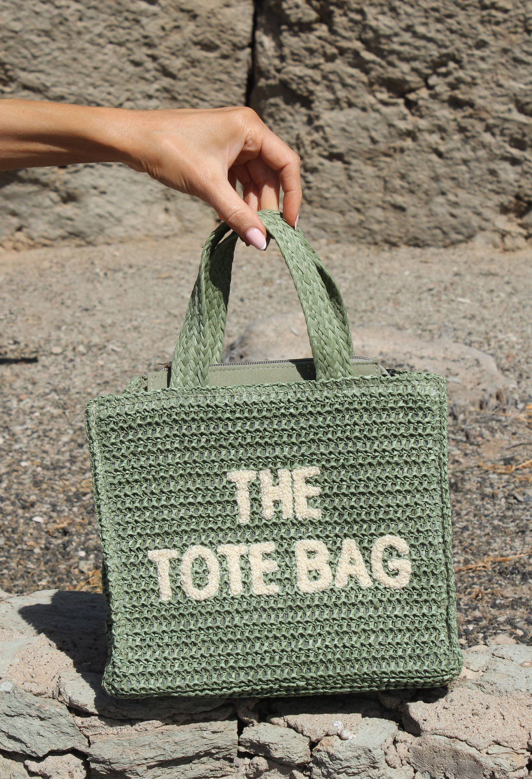 Contrast Crossbody Tote Bag