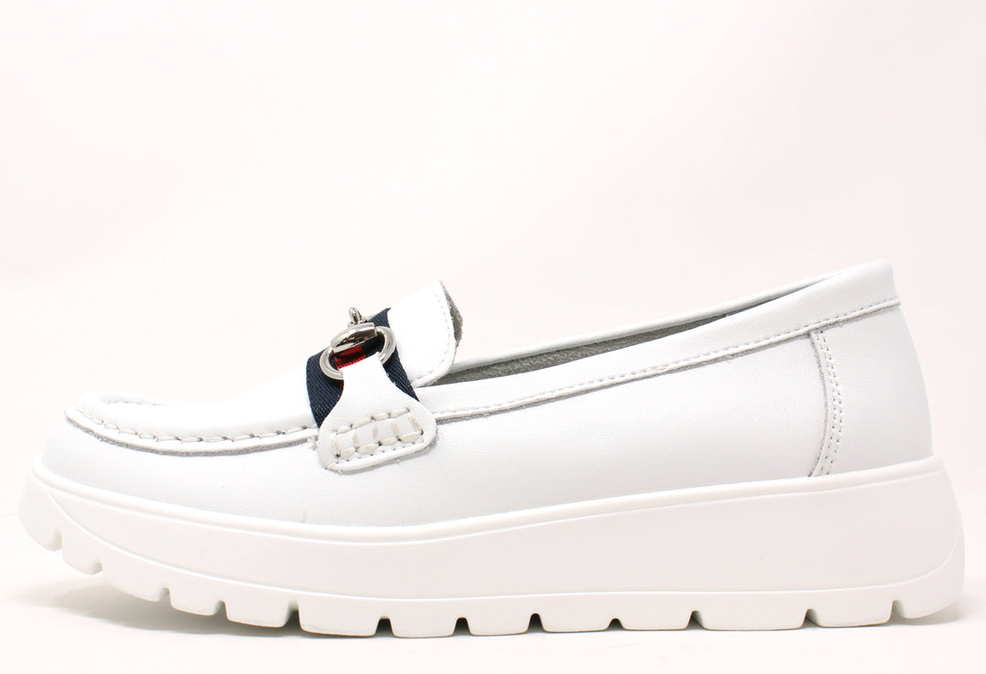 Stripe and Buckle Loafer