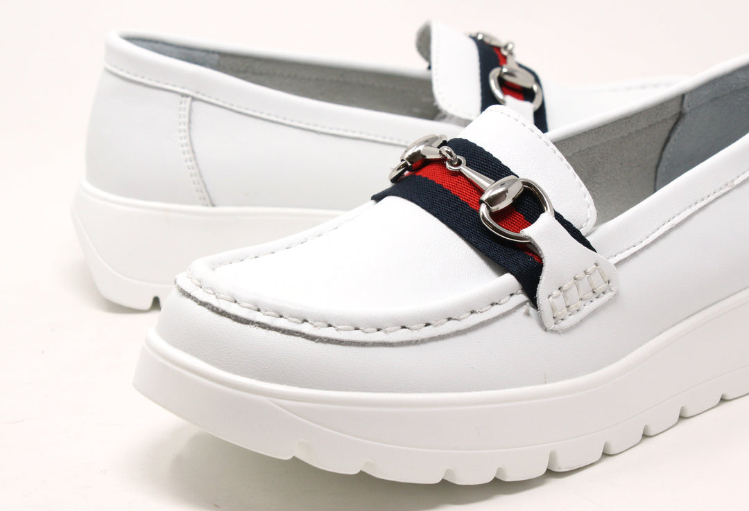 Stripe and Buckle Loafer