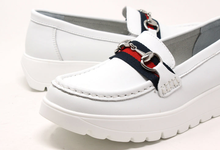 Stripe and Buckle Loafer