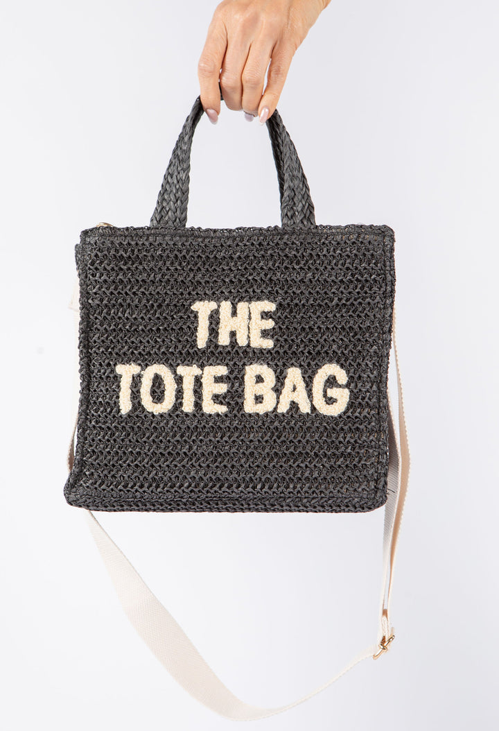 Contrast Crossbody Tote Bag