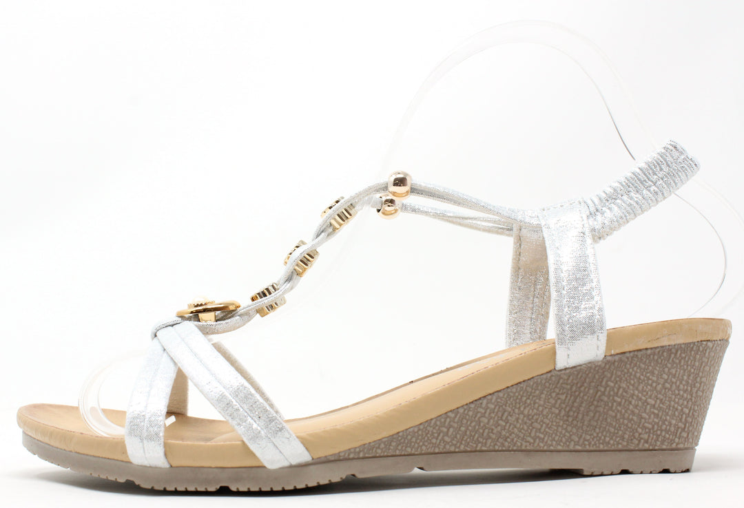 Floral and Pearl Gem Sandals