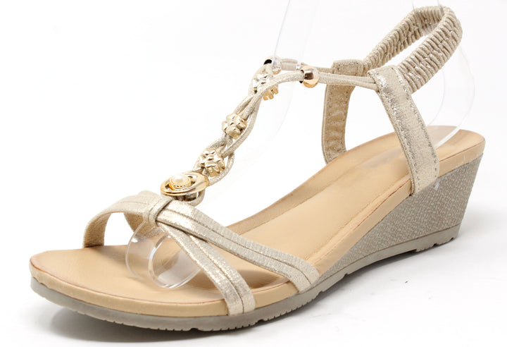 Floral and Pearl Gem Sandals