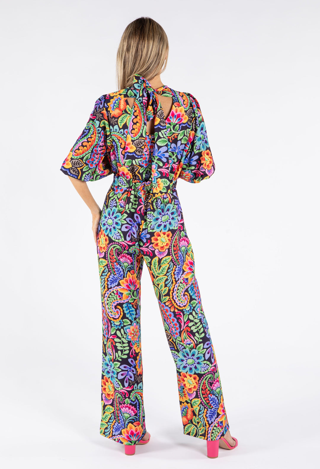 Floral Open Back Jumpsuit