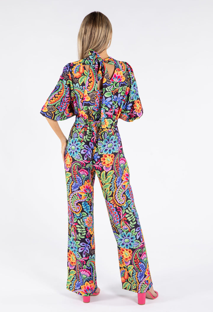 Floral Open Back Jumpsuit