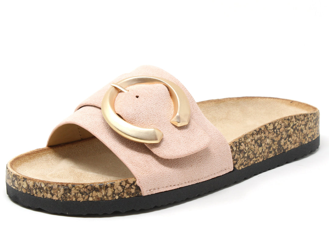 Soft Gold Buckle Slides