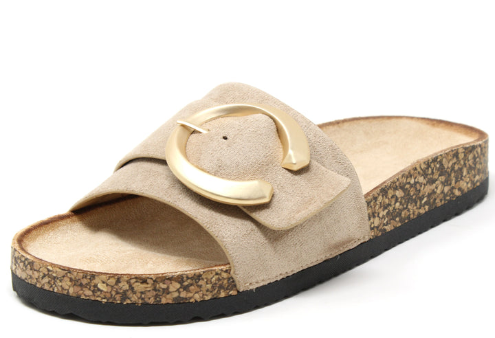 Soft Gold Buckle Slides