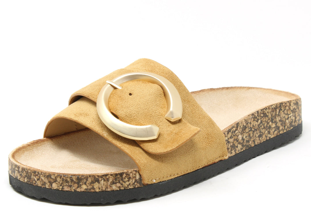Soft Gold Buckle Slides