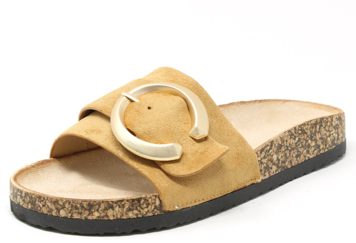 Soft Gold Buckle Slides
