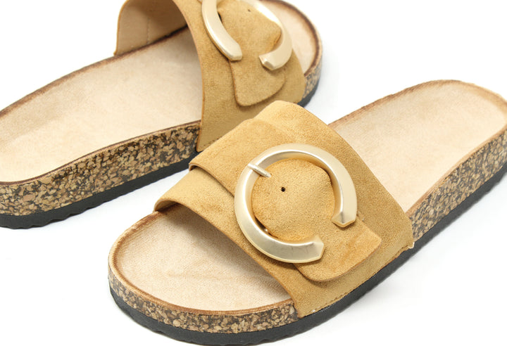 Soft Gold Buckle Slides