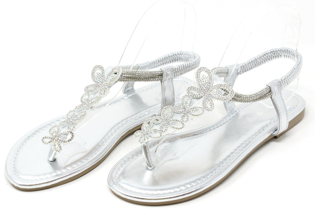 Diamante Butterfly Sandals