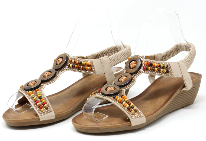 Colourful Wooden Beaded Sandal