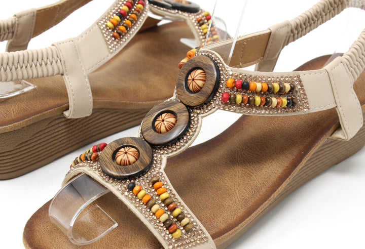 Colourful Wooden Beaded Sandal