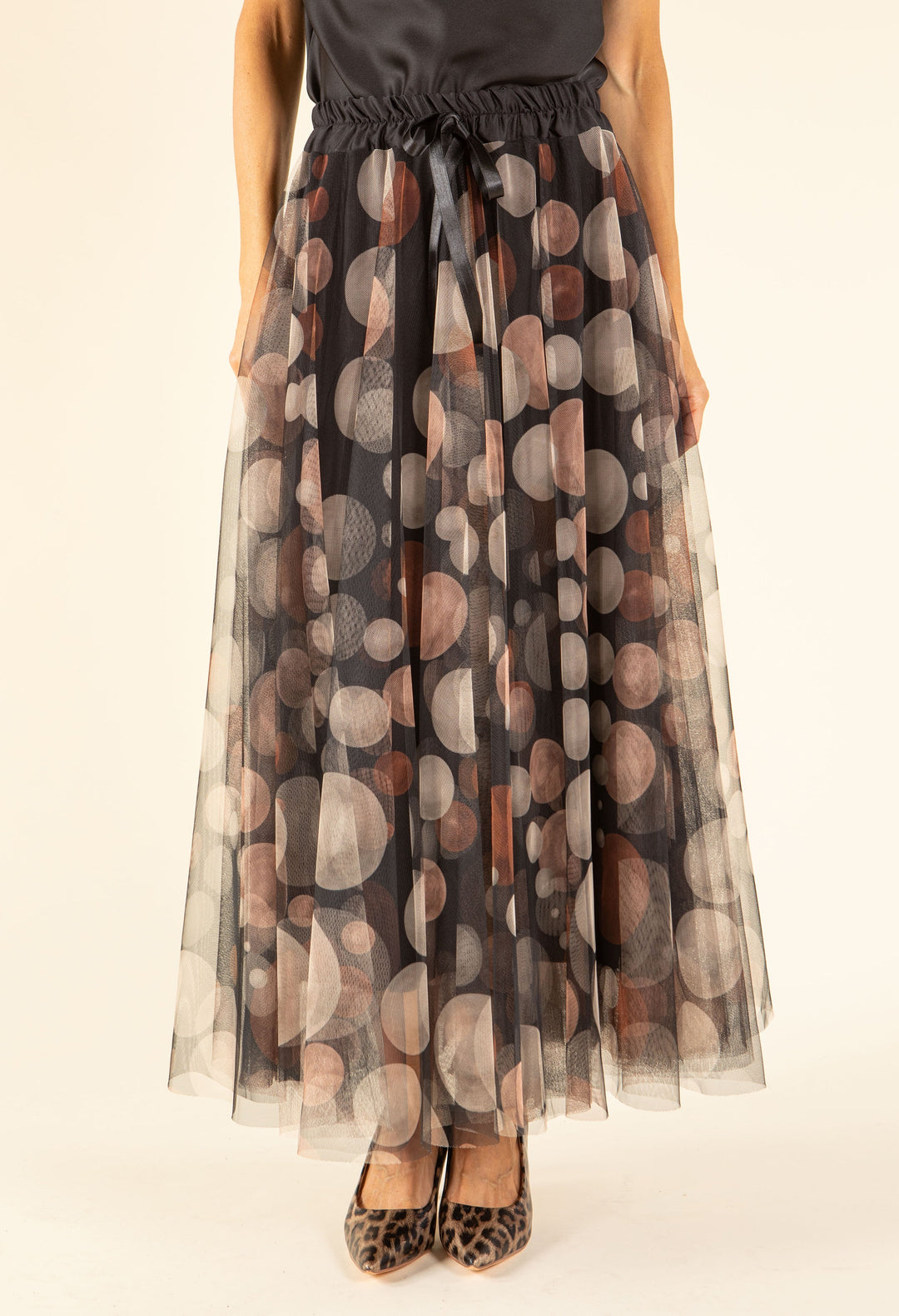 Cocoa Dots Tulle Skirt
