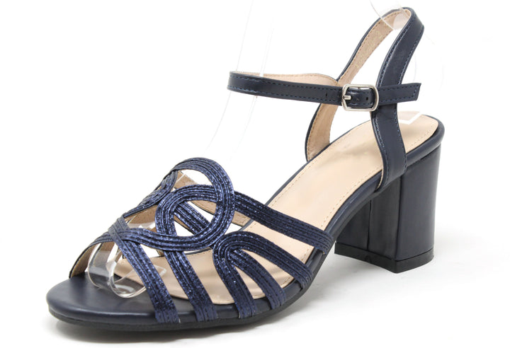 Shimmer Multi Strap Heel