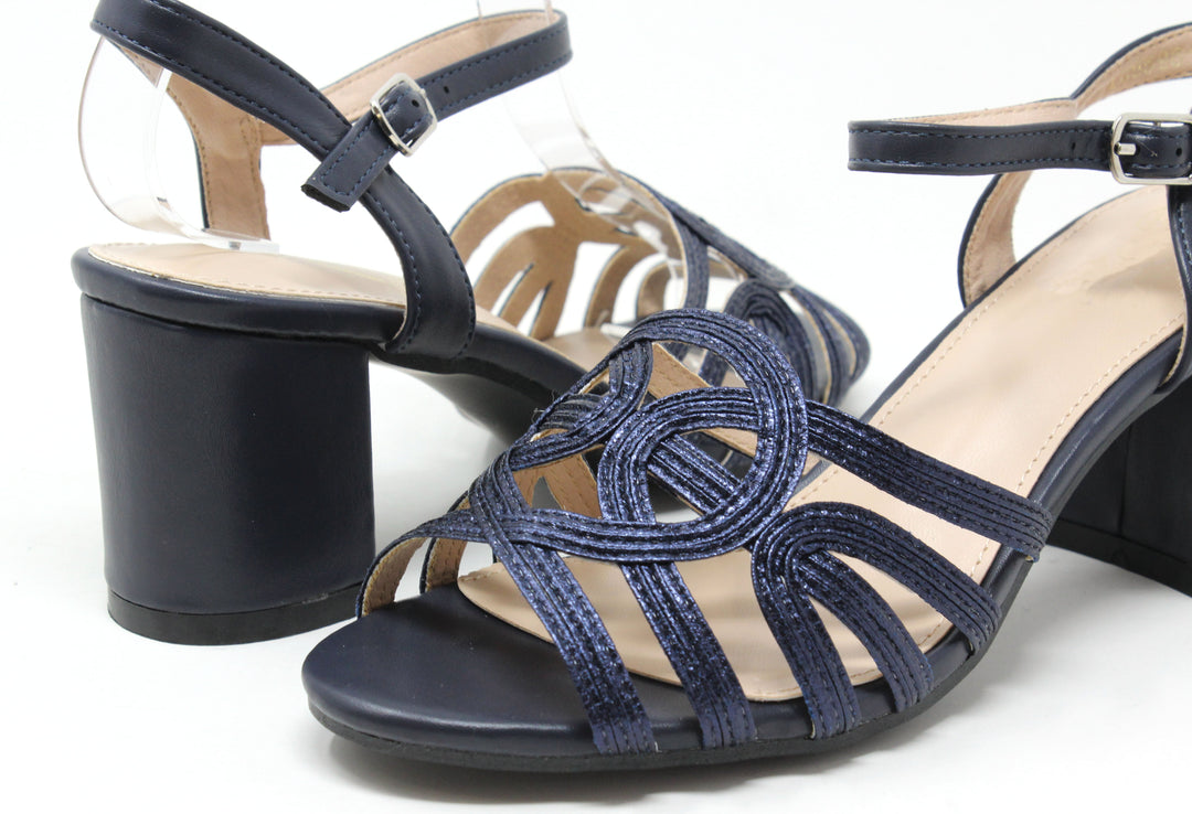 Shimmer Multi Strap Heel
