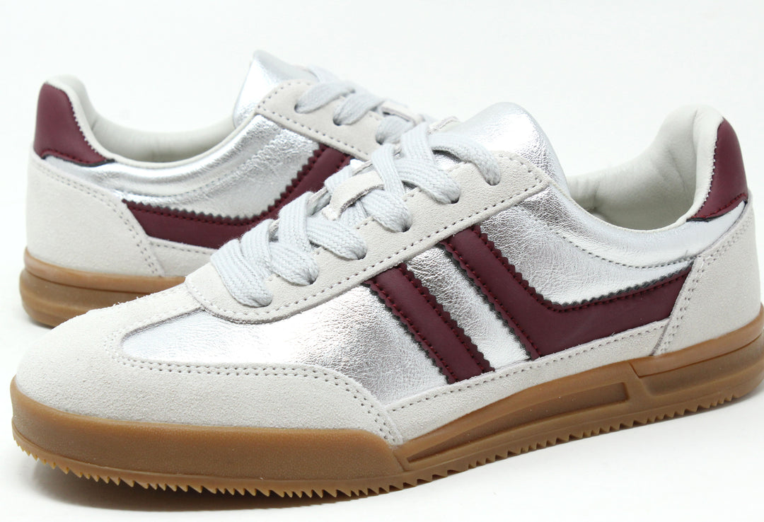 Metallic Stripe Trainer