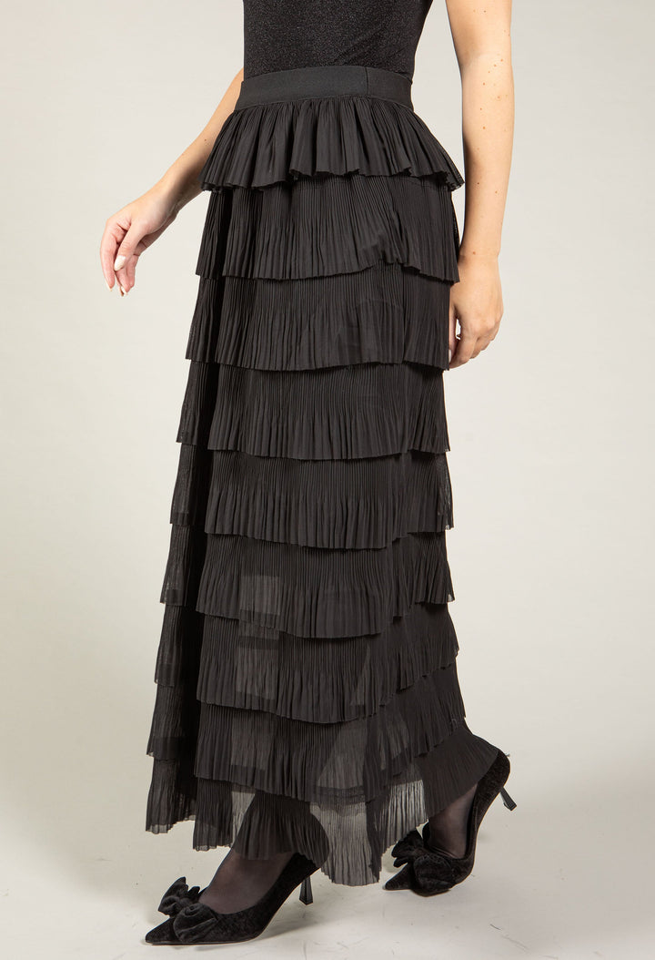 Layered Look Midi Skirt