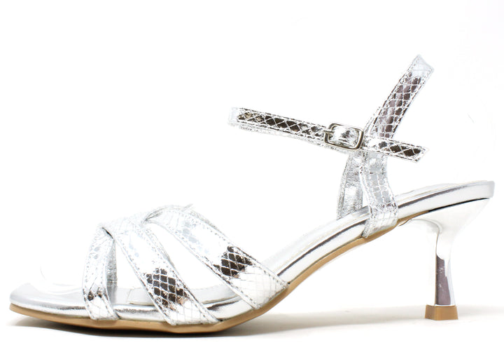 Metallic Snake Design Heel