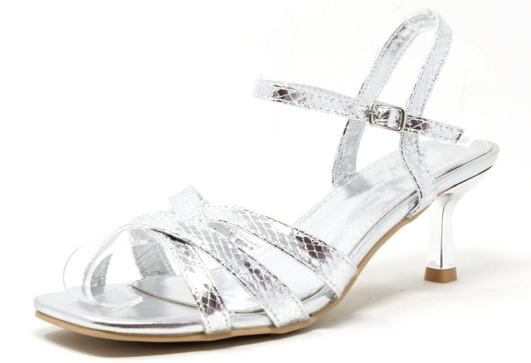 Metallic Snake Design Heel