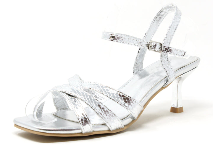 Metallic Snake Design Heel