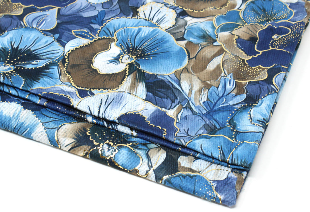 Golden Floral Scarf