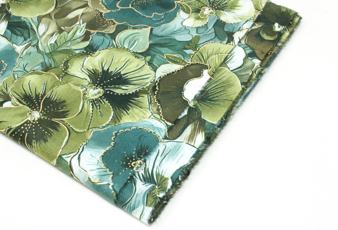 Golden Floral Scarf
