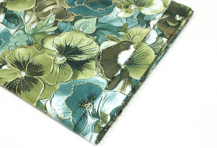 Golden Floral Scarf
