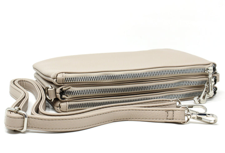 Triple Pocket Crossbody Bag