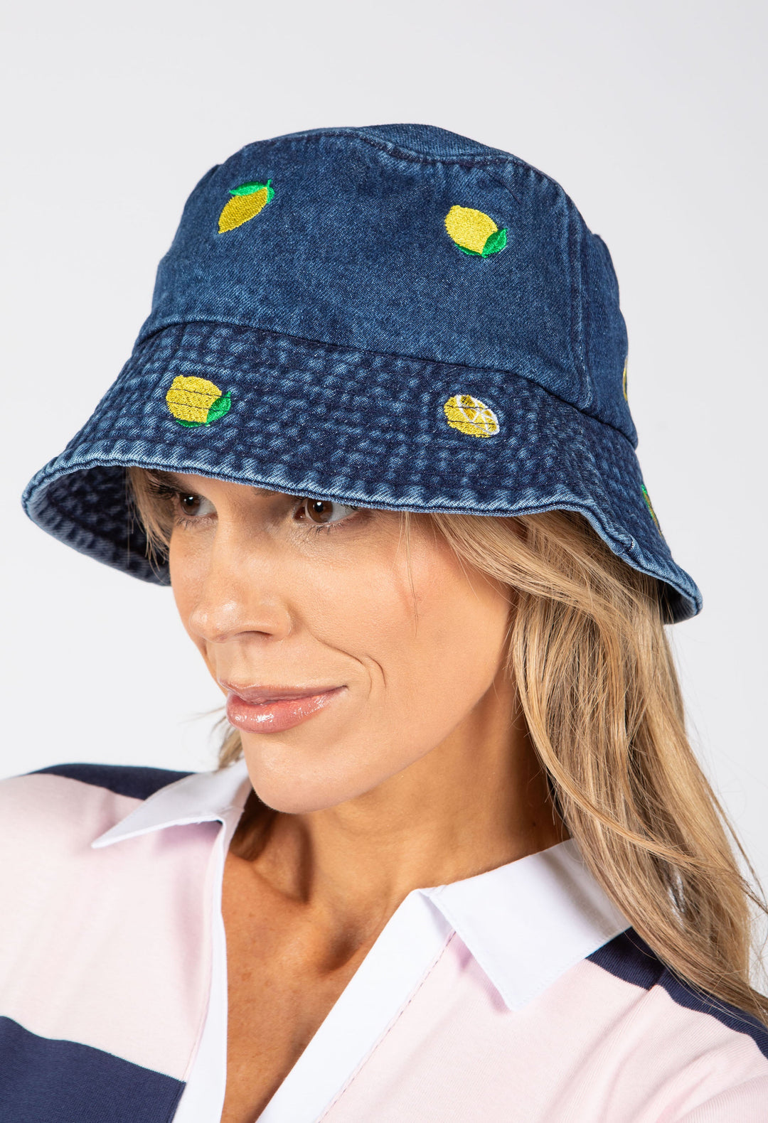 Lemon Denim Bucket Hat