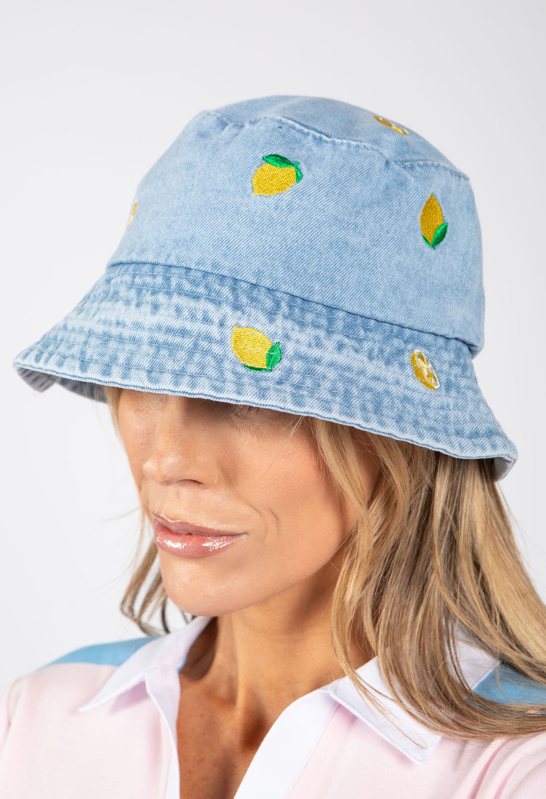 Lemon Denim Bucket Hat