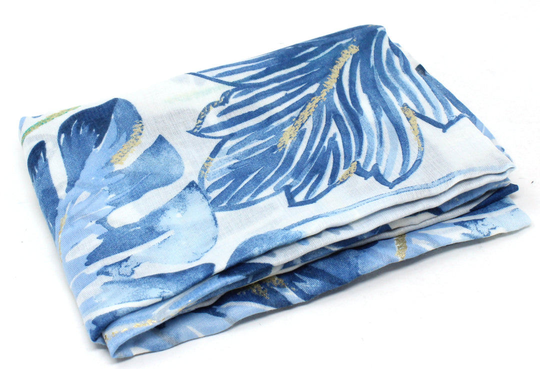 Tropical Leaf Print Scarf