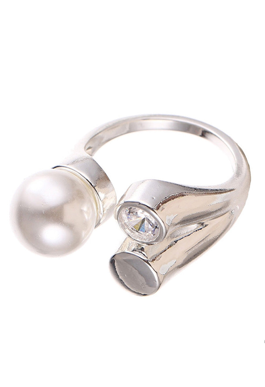 Pearl And Diamante Ring