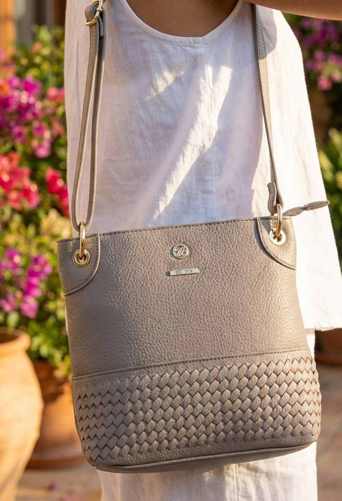 Woven Design Crossbody Bag