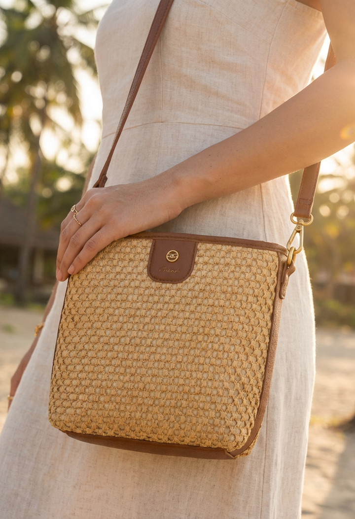 Straw Crossbody Bag