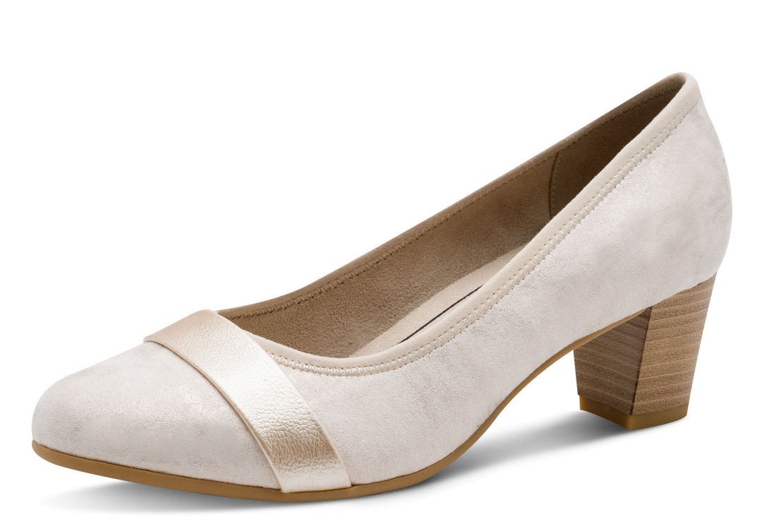 Shimmer Strap Court Heel