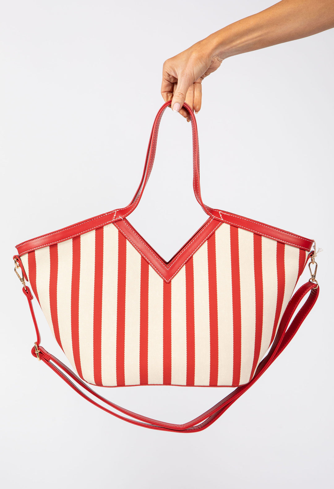 Striped Beach Tote Bag