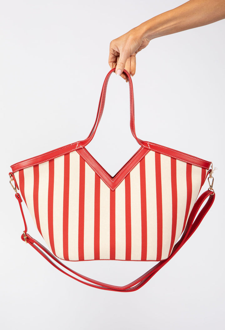 Striped Beach Tote Bag