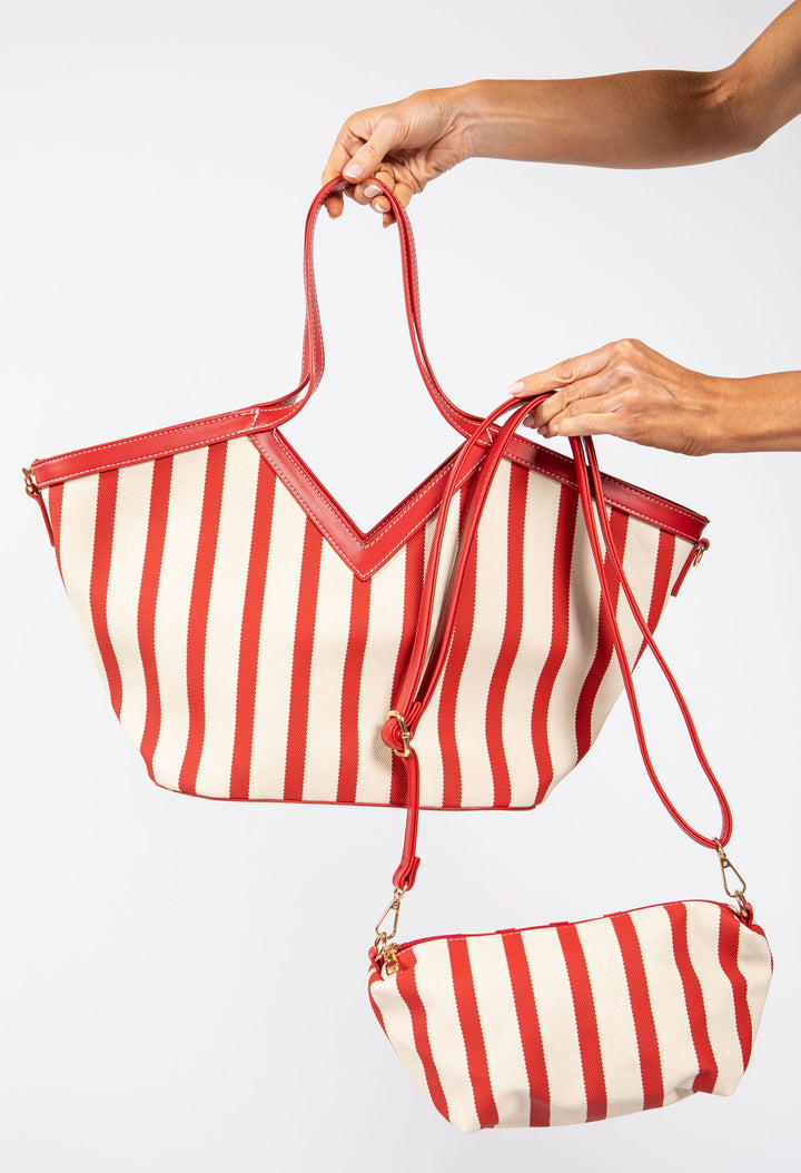 Striped Beach Tote Bag