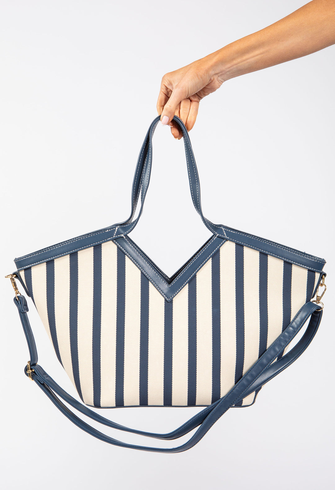 Striped Beach Tote Bag