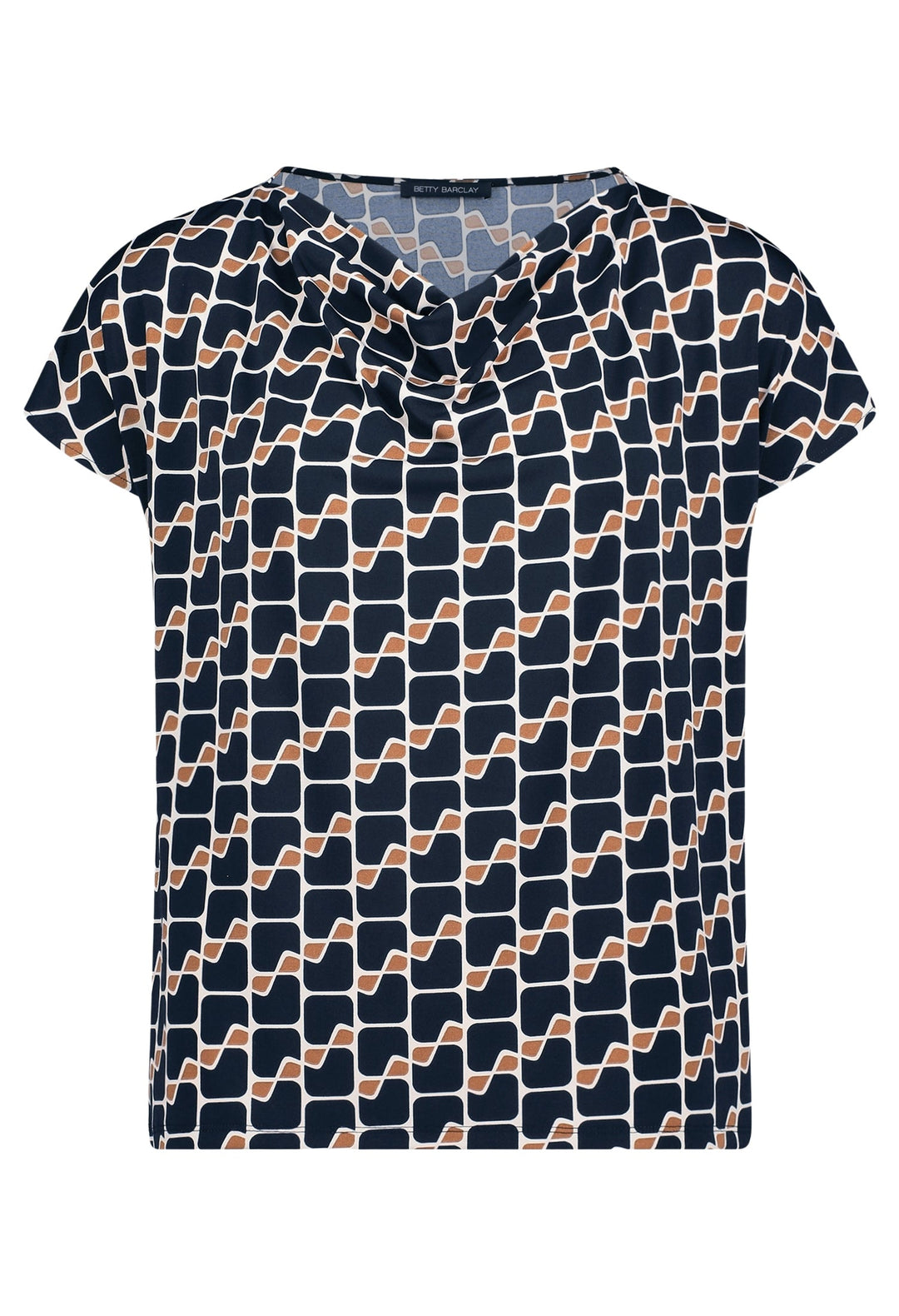 Printed Cowl Neck Top