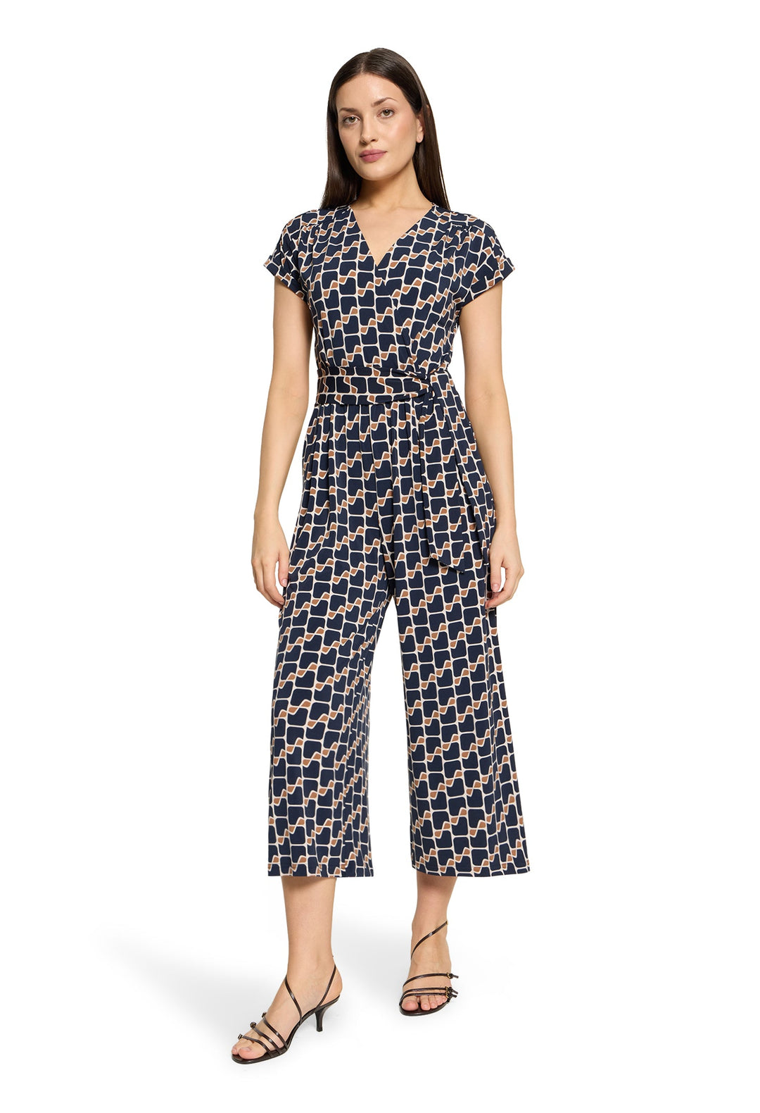 Printed Wrap Jumpsuit