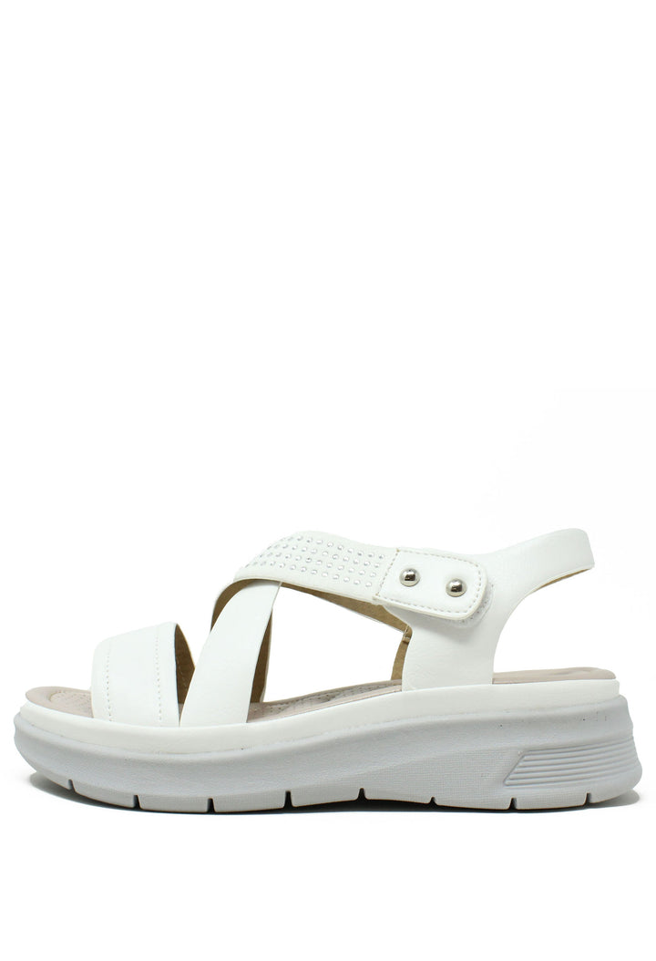 Diamante Cross Strap Sandal