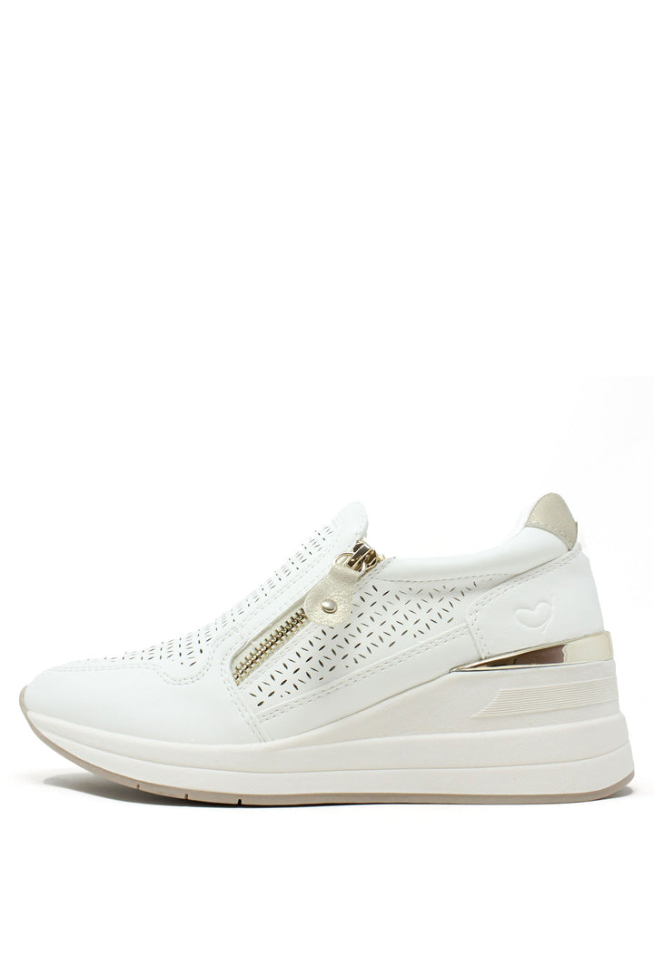 Bianca Side Zip Wedge Trainer
