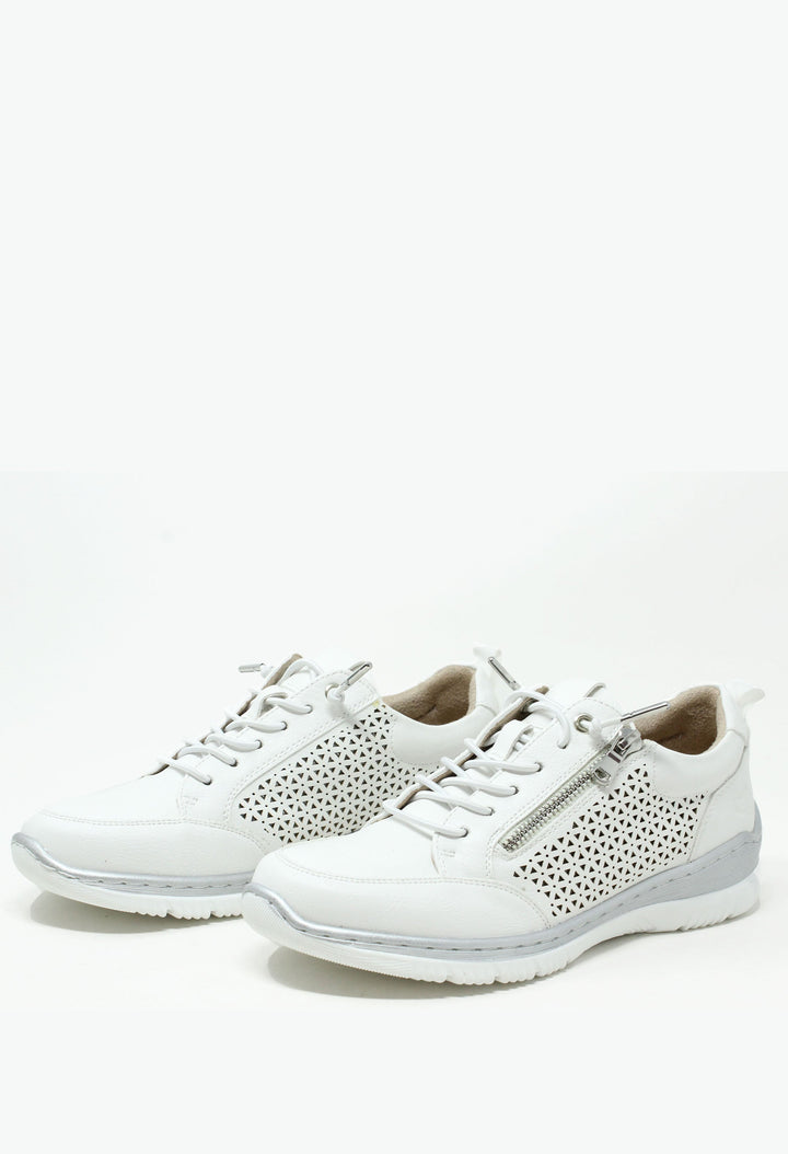 Astrid Side Zip Slip On Trainers